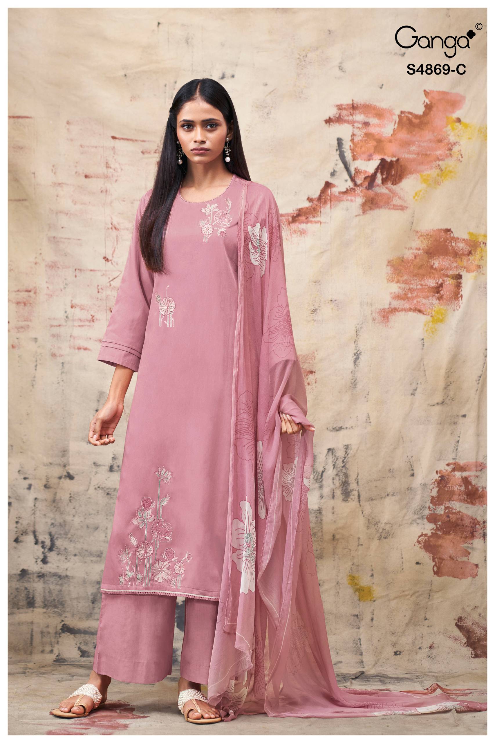 EVIKAA 4869 Series By GANGAFASHION Stylish Beautiful Colourful COTTON SATIN Dresses At Wholesale Price